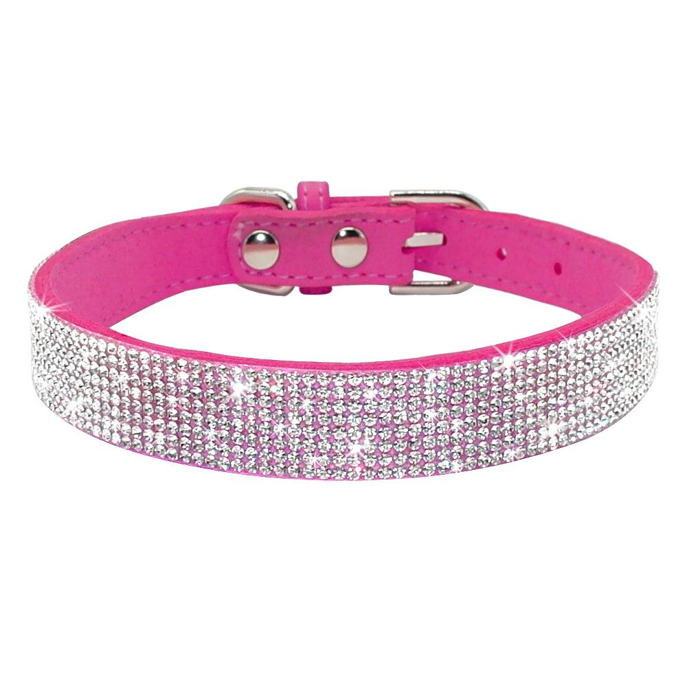 Sparkling Bling Rhinestone Pet Leash With Korean Velvet Comfort-9