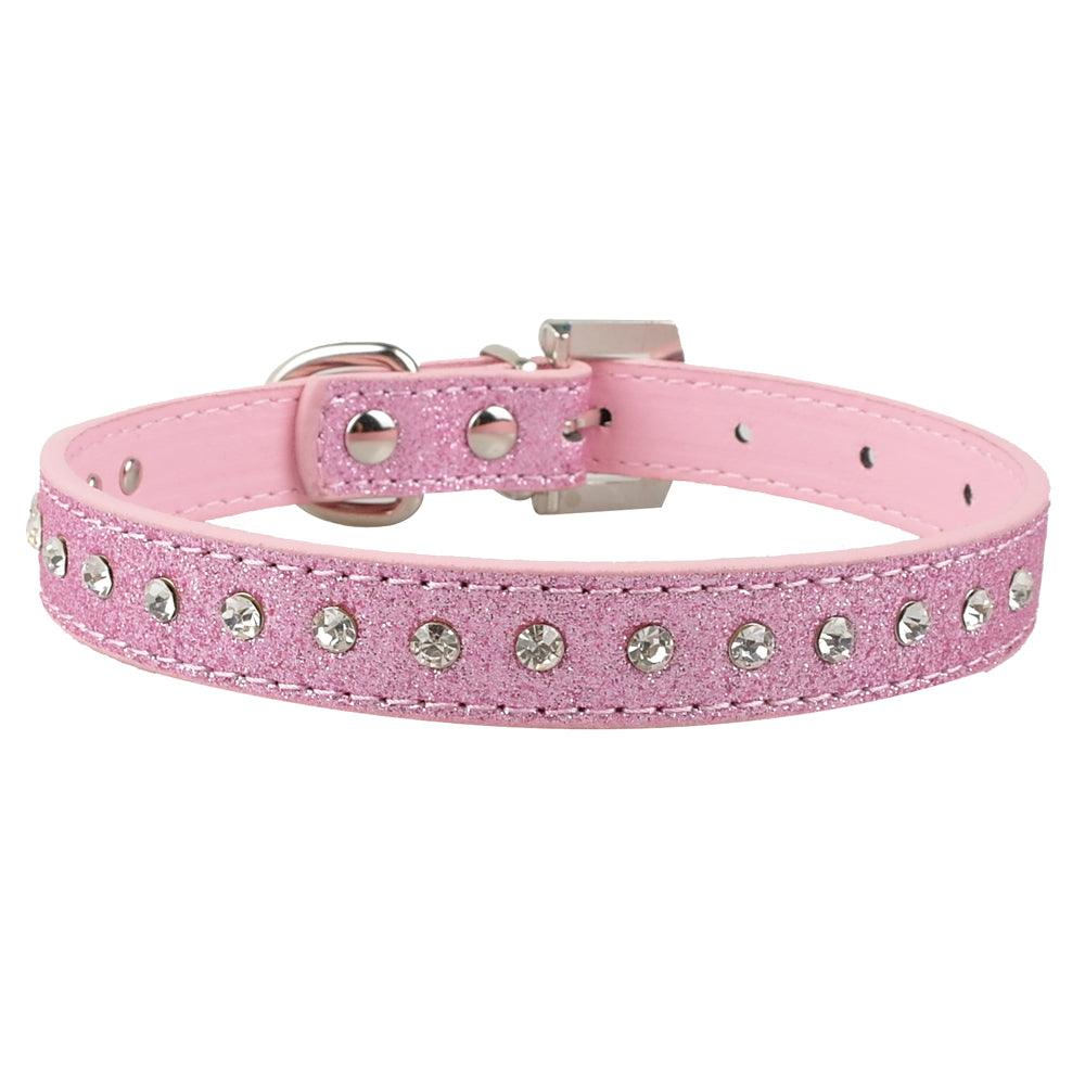 Sparkling Bling Rhinestone Pet Leash With Korean Velvet Comfort-1