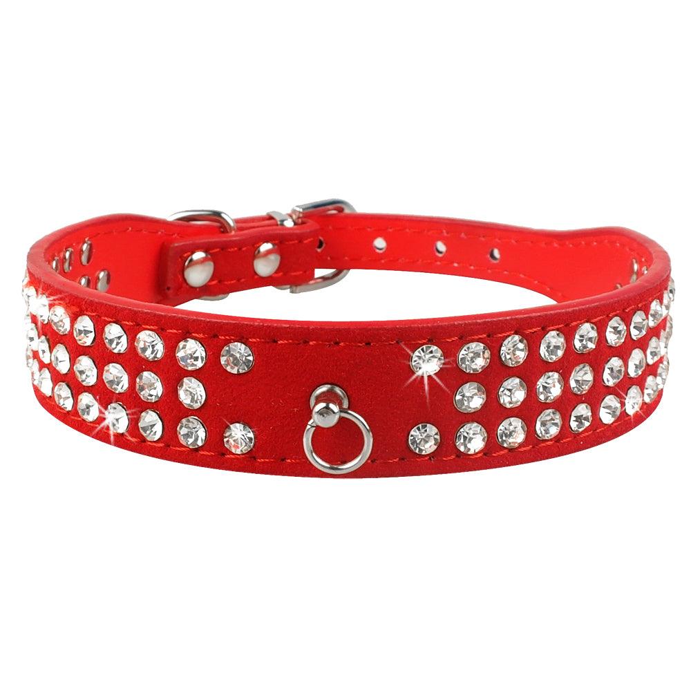 Sparkling Bling Rhinestone Pet Leash With Korean Velvet Comfort-16