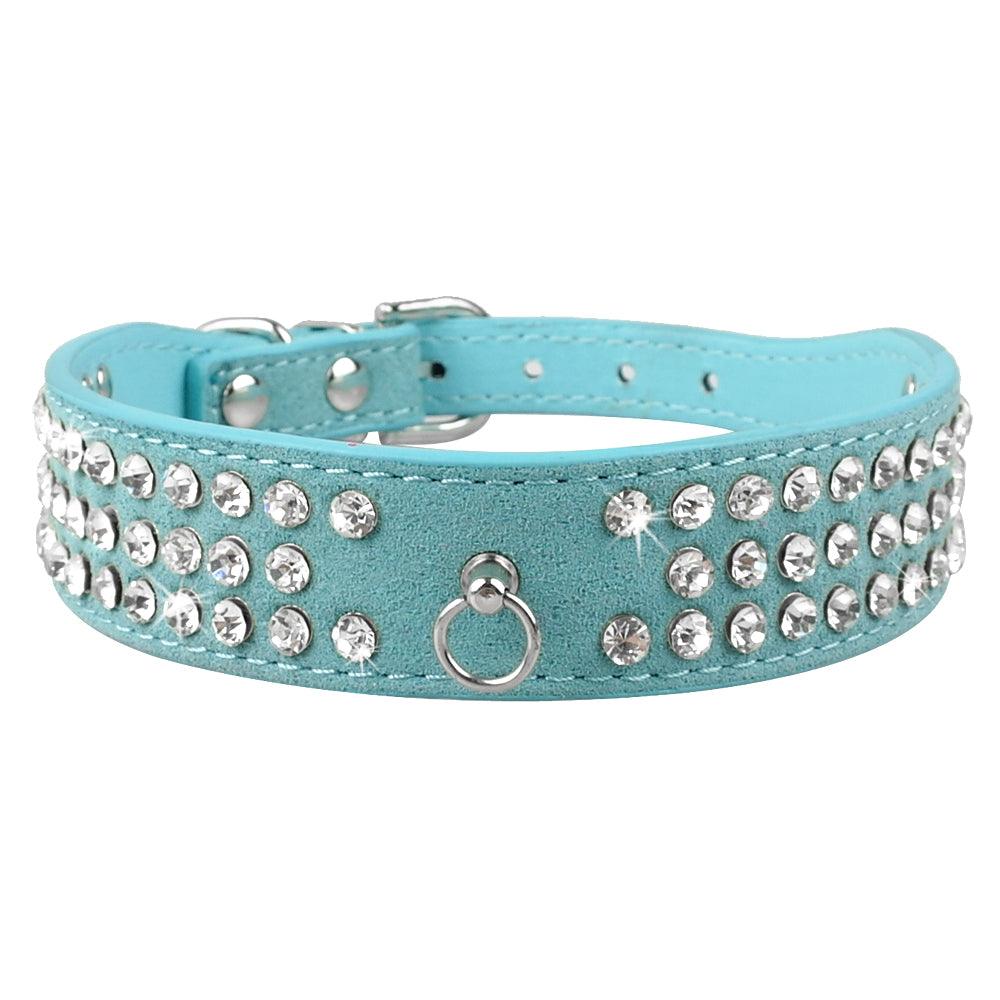 Sparkling Bling Rhinestone Pet Leash With Korean Velvet Comfort-18