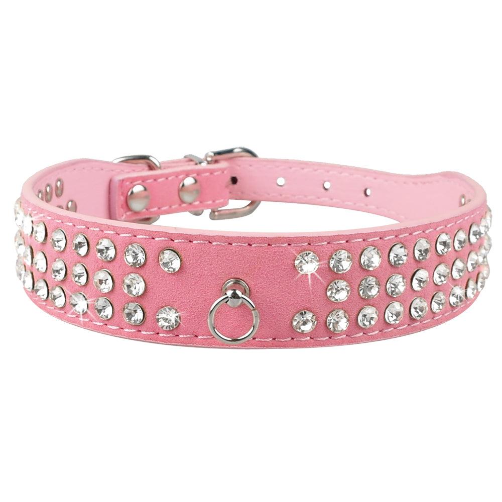 Sparkling Bling Rhinestone Pet Leash With Korean Velvet Comfort-3