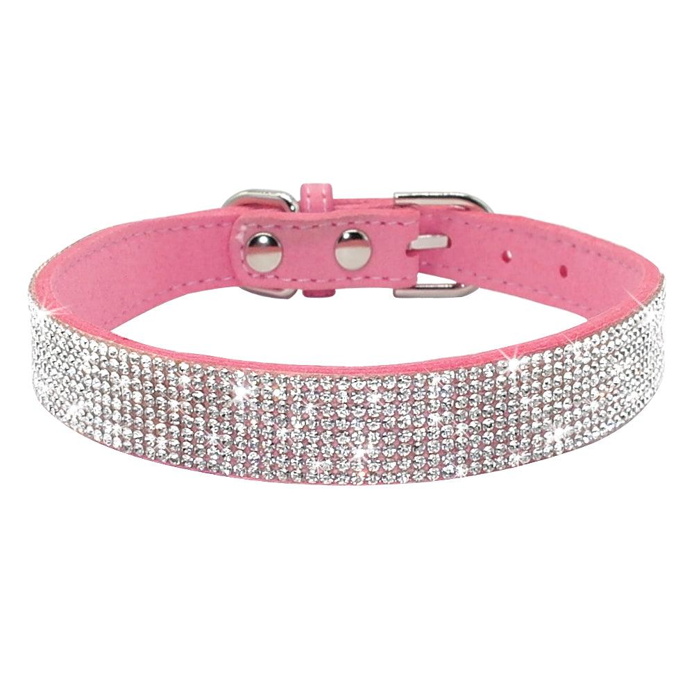 Sparkling Bling Rhinestone Pet Leash With Korean Velvet Comfort-5