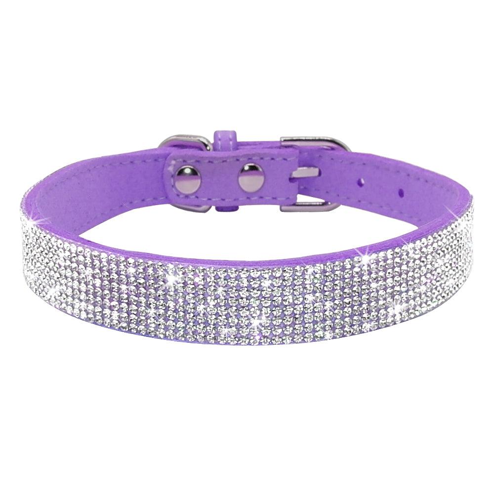 Sparkling Bling Rhinestone Pet Leash With Korean Velvet Comfort-8