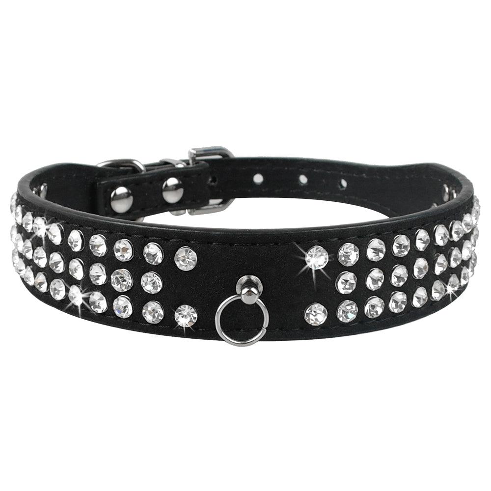 Sparkling Bling Rhinestone Pet Leash With Korean Velvet Comfort-19