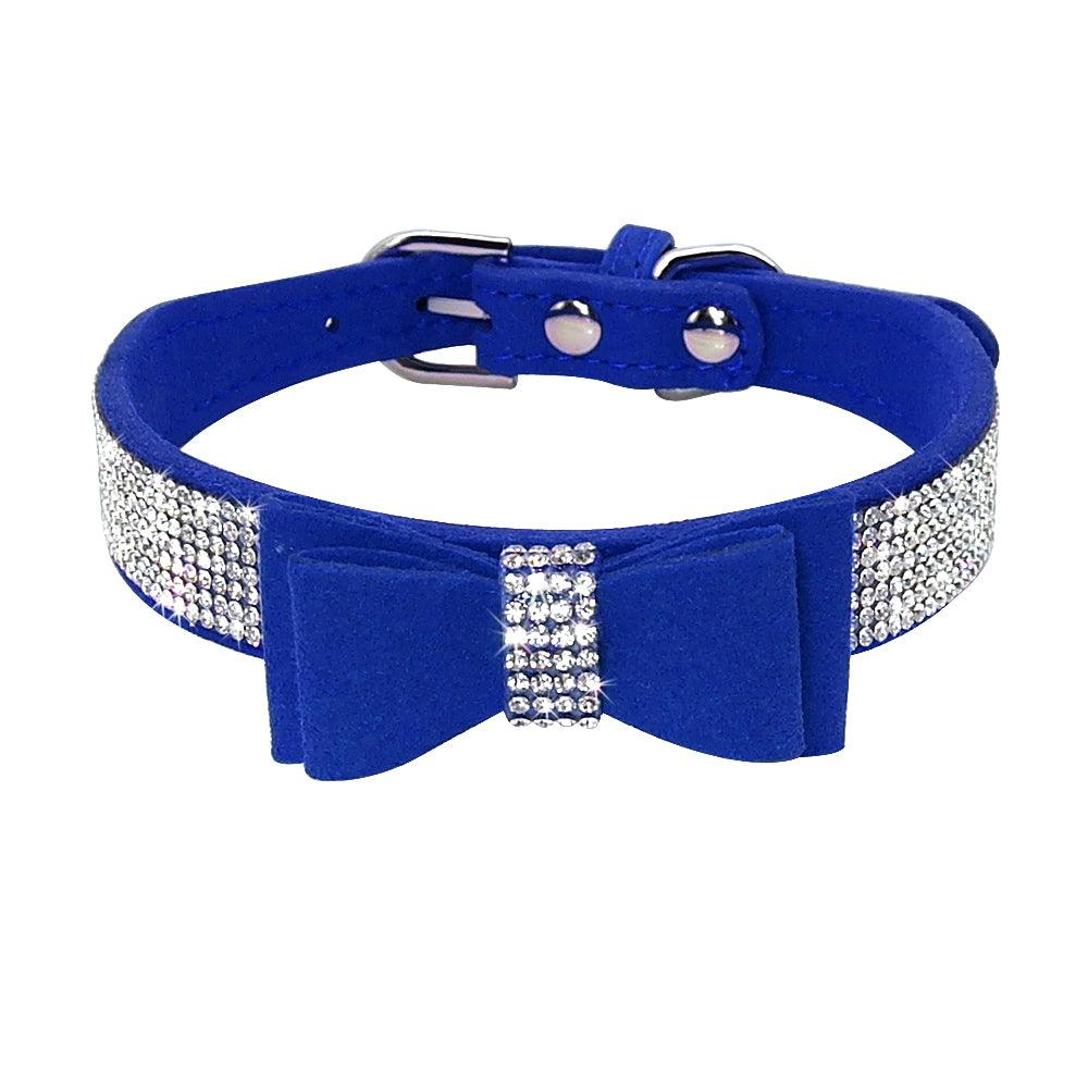 Sparkling Bling Rhinestone Pet Leash With Korean Velvet Comfort-17