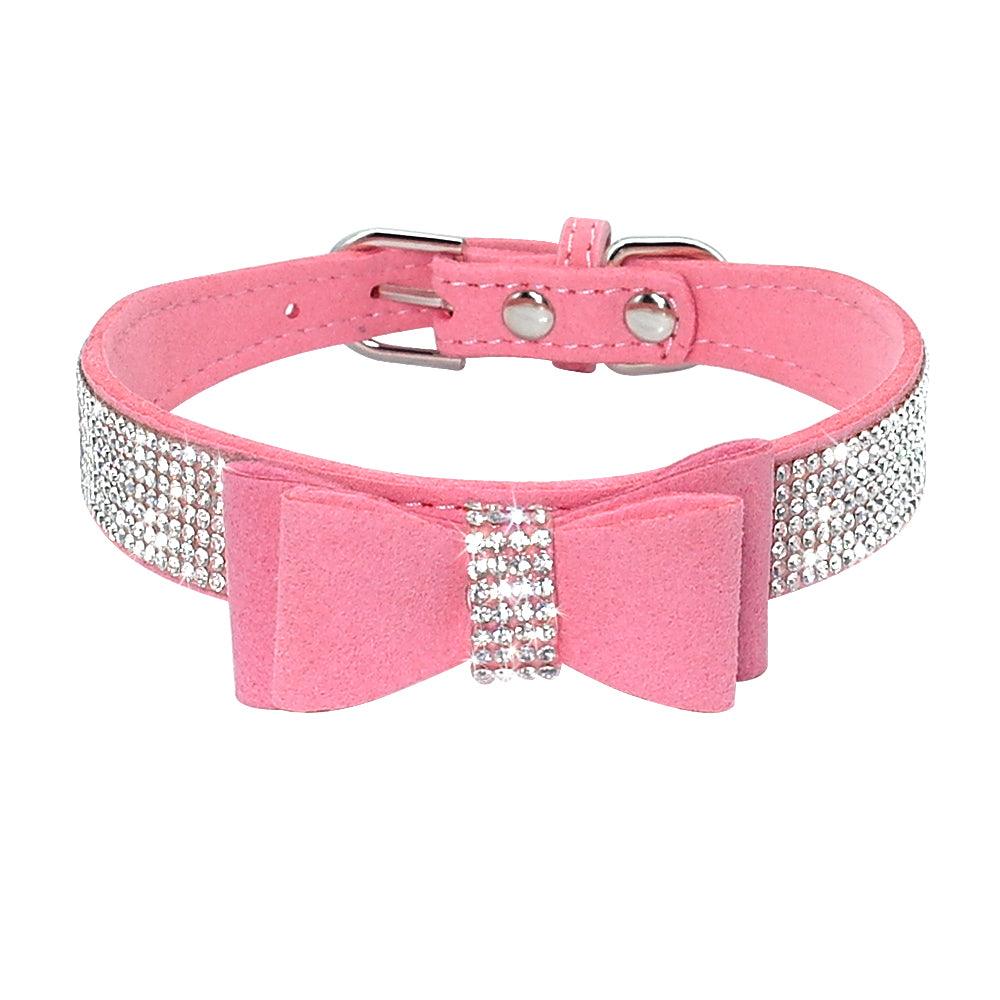Sparkling Bling Rhinestone Pet Leash With Korean Velvet Comfort-11