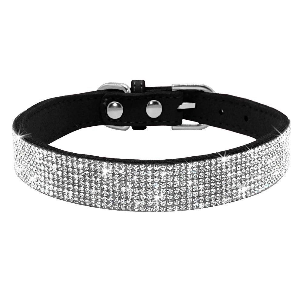 Sparkling Bling Rhinestone Pet Leash With Korean Velvet Comfort-7