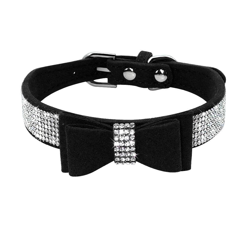 Sparkling Bling Rhinestone Pet Leash With Korean Velvet Comfort-12