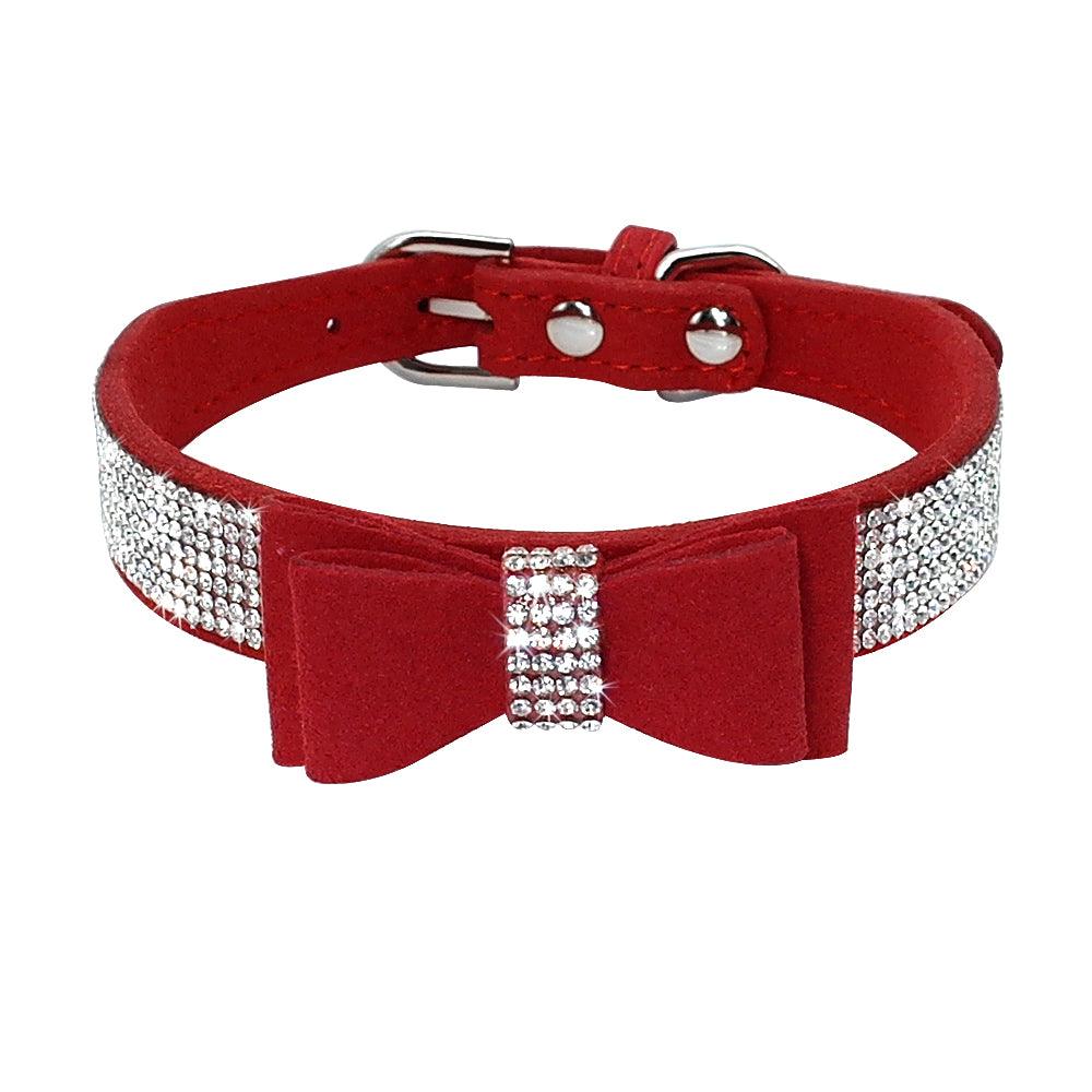Sparkling Bling Rhinestone Pet Leash With Korean Velvet Comfort-13